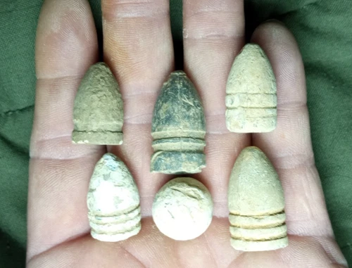 Dug civil war 6 different bullets  Gardner Smith Merrill  Spencer carbine relic