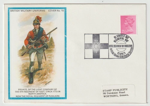 23/4/1971 UK GB Cover - British Military Uniforms No.10 - 5th Regiment of Foot