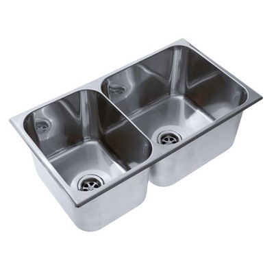 Ambassador S54-1823-UM-R Double Rectangle Sink (Ultra-Mirror Finish), 304 SS