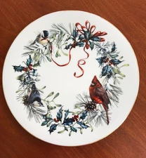 LENOX Winter Greetings Cake Serving Plate Cardinal (11-7/8") - NEW, MINT!