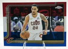 2025-26 Topps Chrome Basketball Jaylon Tyson Red White Blue Refractor Cavaliers