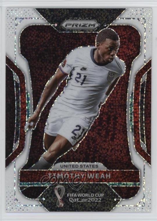 2022 Panini Prizm World Cup Qatar White Sparkle Prizm Timothy Weah #207 1t1d