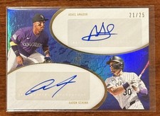 2025 Topps Dynamic Duals Auto Adael Amador / Aaron Schunk /25 Rockies Auto #26D