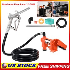 Fuel Transfer Pump 12V DC 20 GPM with Hose  Nozzle for Gasoline Diesel