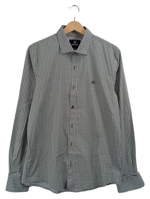 LERROS Business Hemd Herren Langarm Blau Geometrisch Gr. 48 M Baumwolle