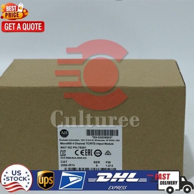 New 2085-IRT4  Allen-Bradley Micro850 4CH TC/RTD Input Module Analog US Free Tax