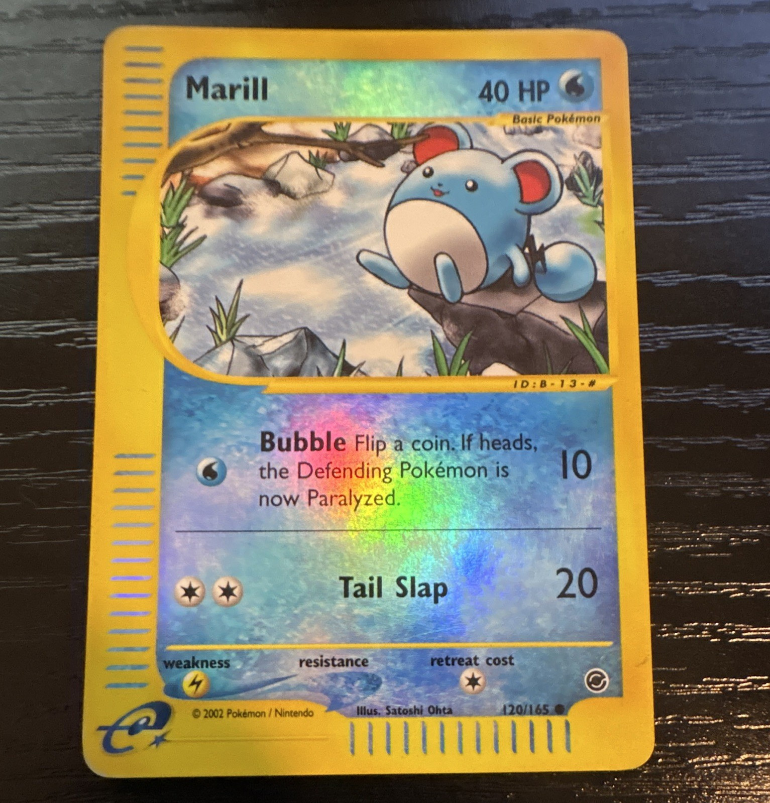 Marill 120/165 Expedition Base Set Reverse Holo Common Vintage 2002 40 HP