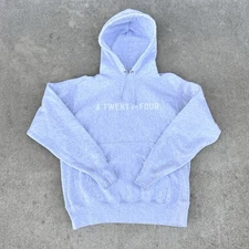 A24 Champion Hoodie Heather Grey Reverse Weave Medium 23x25