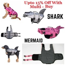 Dog Life Jacket Safety Swimming Float Adjustable Buoyancy Aid Vest Pet Preserver