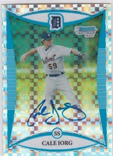 2008 Bowman Chrome Prospects Prospect X-Fractor /250 Cale Iorg Rookie Auto RC