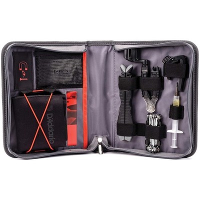 All-in-One Guitar Maintenance Package: Tools, Supports & Travel Case, Black