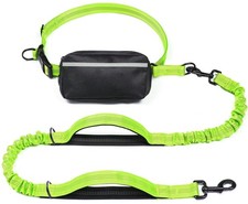 iYoShop Hands Free Dog Leash with Zipper Pouch Dual Padded Handles and Durabl...