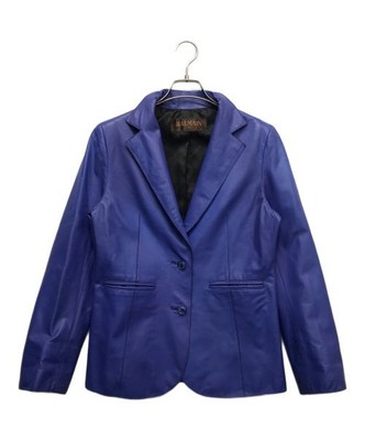 BALMAIN                    Lamb leather jacket Leather jacket Jacket blue 1493