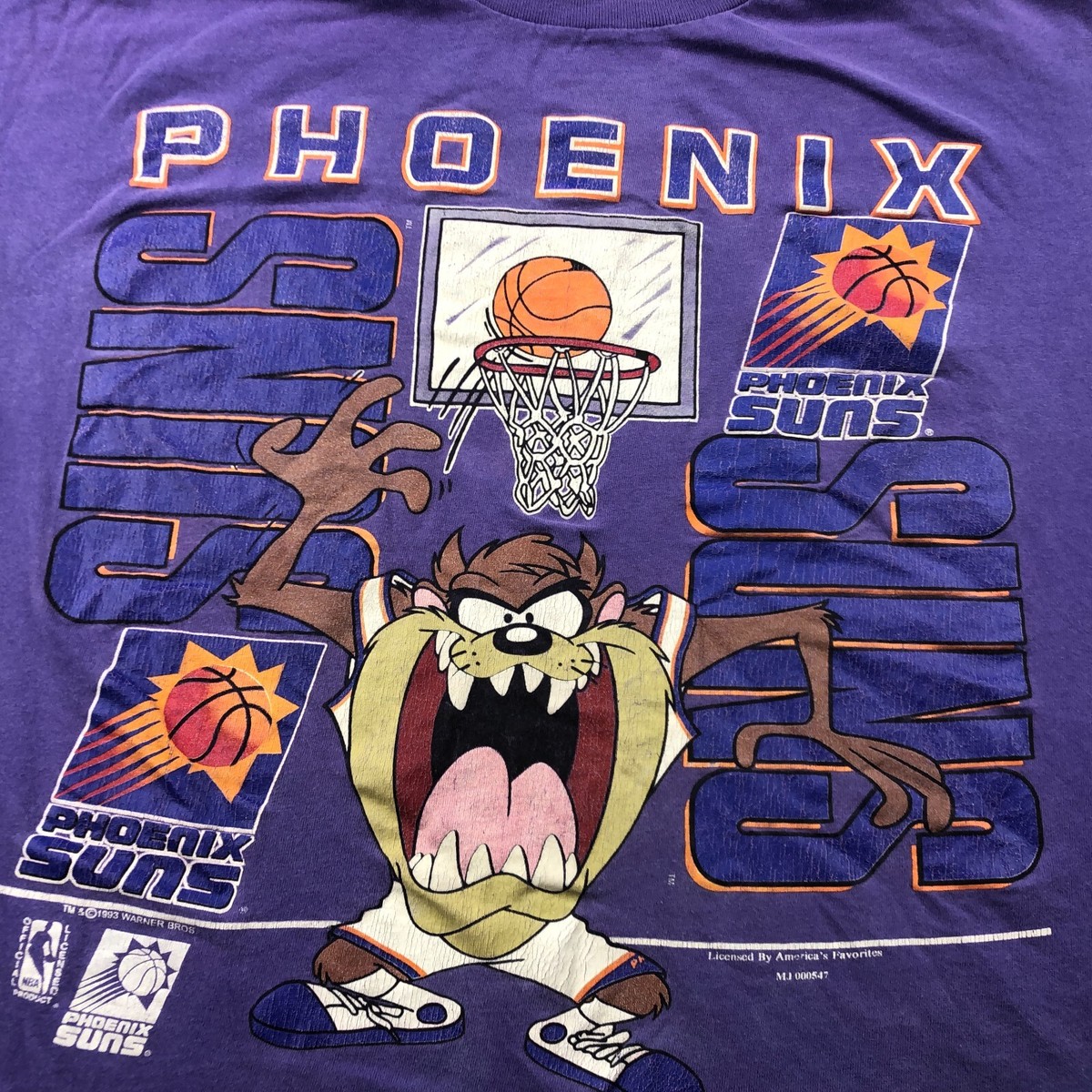 93年アメリカ製　PXサンズ’93NBA·FINAL Tシャツ　紫　XL Vintage Phoenix Suns 1993 NBA Finals T Shirt L Large Western
