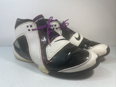 Nike Mens Flight Windmill Size 10.5 Black / Purple Basketball Shoes 318112-001