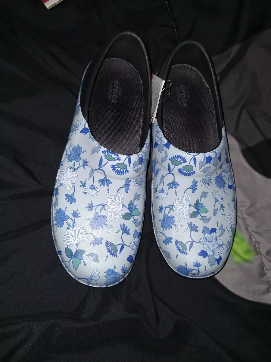 Navy floral crocs new arrivals