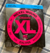 D'Addario EXL170S XL Nickel Wound Short Scale Bass Guitar Strings