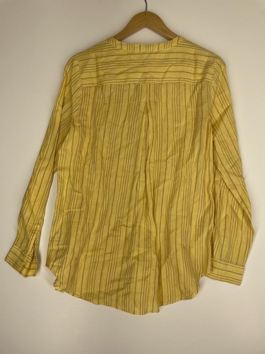 Sundance 100% Leinen gelb Tunika Gr. S Biesen Plissee Boho Hippie Knopfleiste - Bild 4 von 8