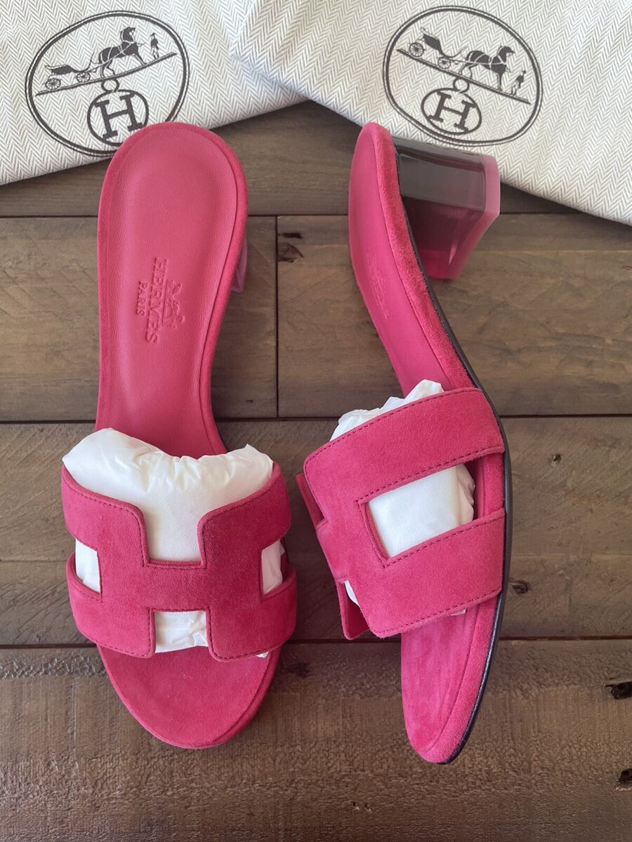 Hermes 2022 Oasis Sandals W/ Gradient Heels - Size 35, Rose Hermes 2022 Oasis Sandals W/ Gradient Heels - Size 35, Rose