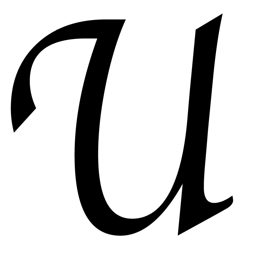U Monogram Initial Letter Apple Font Vinyl Decal Sticker For Home Cup Car A1552