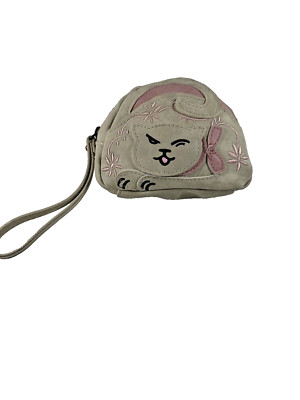 Estate Wallflower Small Princess Kitty Cat Purse Pouch Wristlet Holder 5.5 x 4.