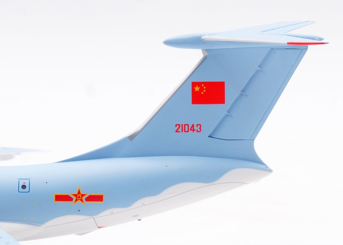 SQ Wings 1:200 IL-76 中国空軍 21043 1:200 SQ Wings PLAAF Ilyushin IL-76 21043 Diecast Aircraft