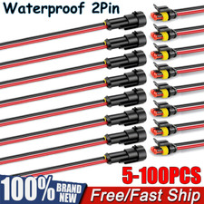 Car Waterproof Electrical Wire Cable Connector Male Female Way Plug Kit LOT