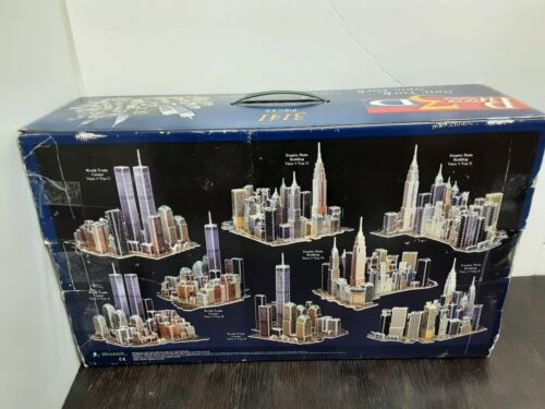 PUZZ3D New York City 3D Puzzle 3141pc Twin Towers NYC Vintage 1997 Wrebbit - Picture 3 of 12