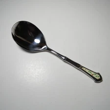 Lenox Kirk Stieff Holiday Stainless Steel Gold Casserole Spoon Korea 18/8  11"
