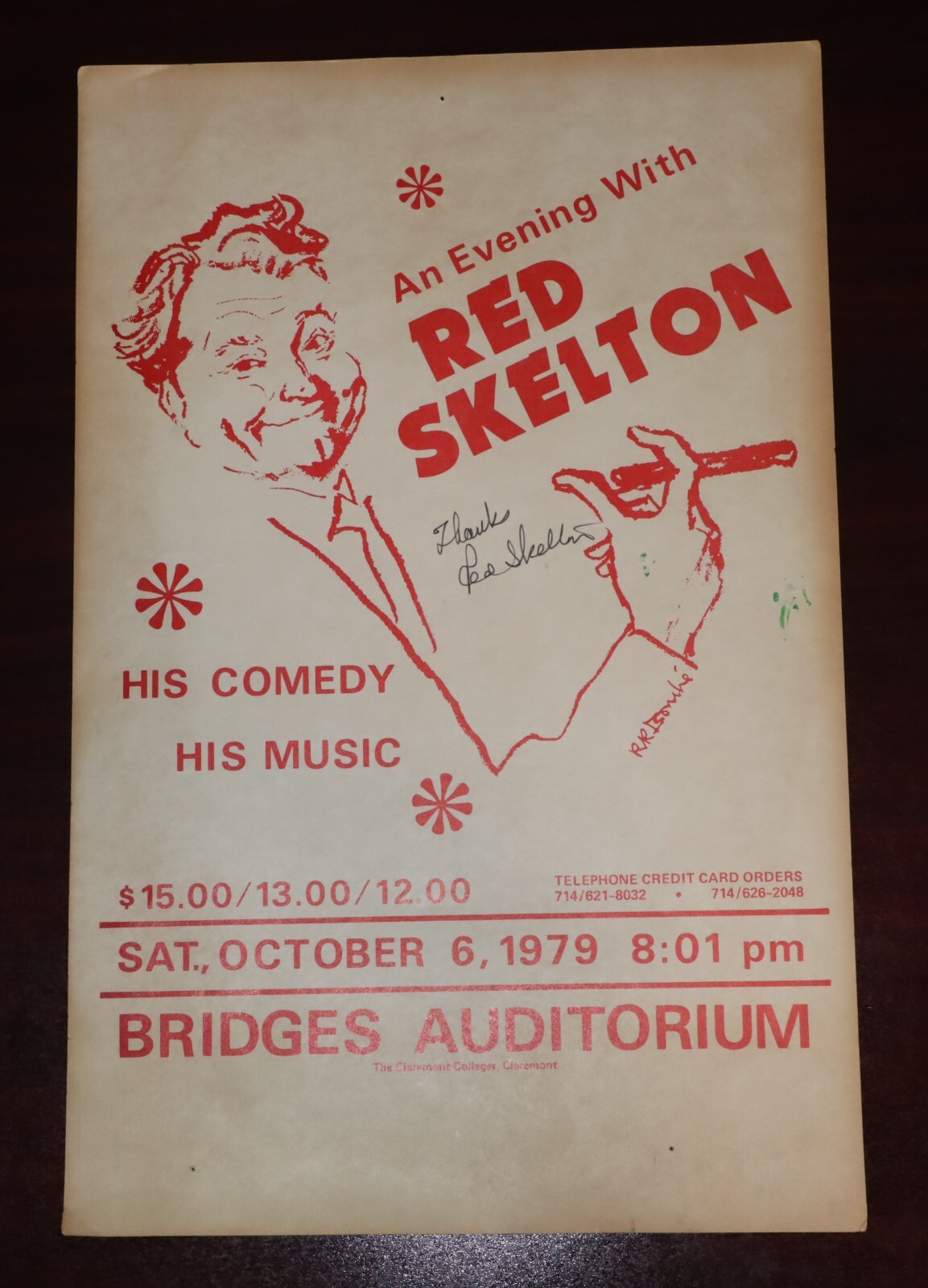 Red Skelton Autographed Memorabilia | Signed Photo, Jersey