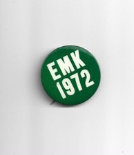 1972 EMK pin Edward TED KENNEDY pinback Unsuccessful DRAFT Campaign