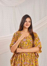Cotton Block Print Kaftan, Floral Kaftan For Women Loungewear For Girl and Women