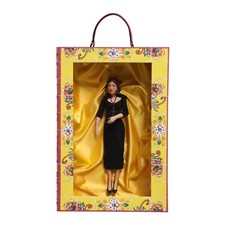 DOLCE & GABBANA Dolls Black Dress Ceramic Porcelain Fashion Leather Sicily Bag