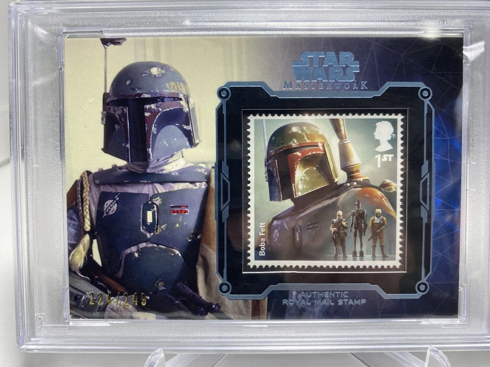 2016 Topps Star Wars Masterwork Stamp Boba Fett /249 PSA 10 Trading Card - Image 3 of 4