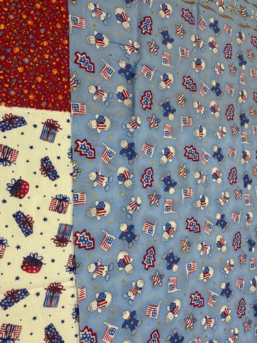 5 Fabric Remnants July 4 Patriotic USA Quilt Craft America Red White Blue 2.5 yd - Picture 2 of 15