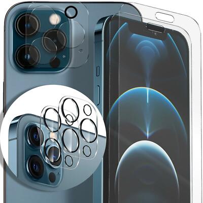 4x 9H Glas Display Folie iPhone 13 12 11 XR 8 Pro Mini Kamera Schutz Panzerfolie