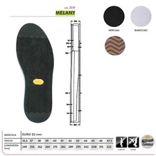 Suola scatolata gomma Vibram Melany 2519 riparazione creazione scarpe sneakers