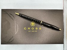 Cross Century II Classic Black Lacquer Ballpoint Pen 412WG-1 NEW