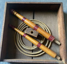 Antique Carved Ring Toss Game -4 Rings-No Lid