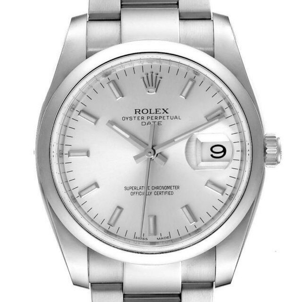 Rolex Oyster Perpetual Date Silver 