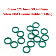 Green C/S 1mm OD 4-30mm Viton FKM Fluorine Ru...