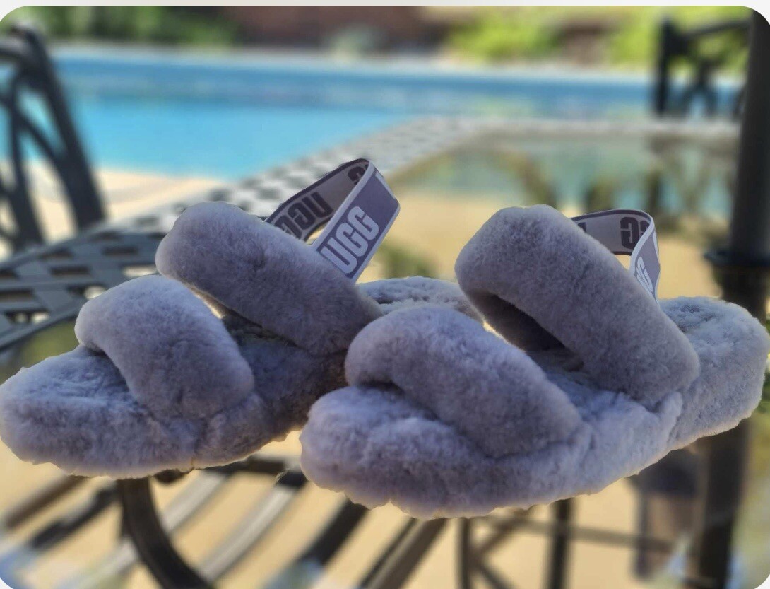 Back Strap Ugg Two Strap Slippers Women's UGG Oh Yeah Gray Double