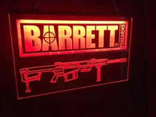 Barrett Firearms Sign Led Neon Light Man Cave Garage 12x16