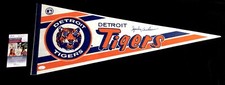 Sparky Anderson Signed Vintage Detroit Tigers Pennant JSA Authenticated COA