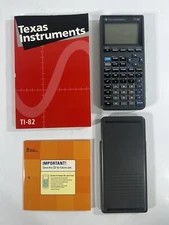 Texas Instruments TI-82 Graphing Calculator W/ Cover, Manual, CD - WORKS