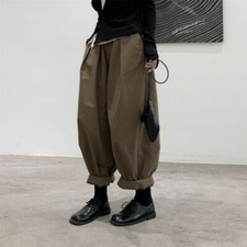 Women Street style casual loose wide leg pants Harem Trousers Japanese