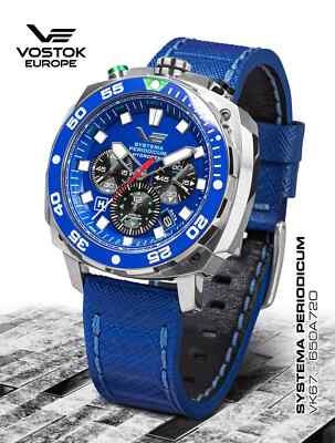 Vostok Europe Systema Periodicum 'Hydrogen' Chronograph VK67- 650A720