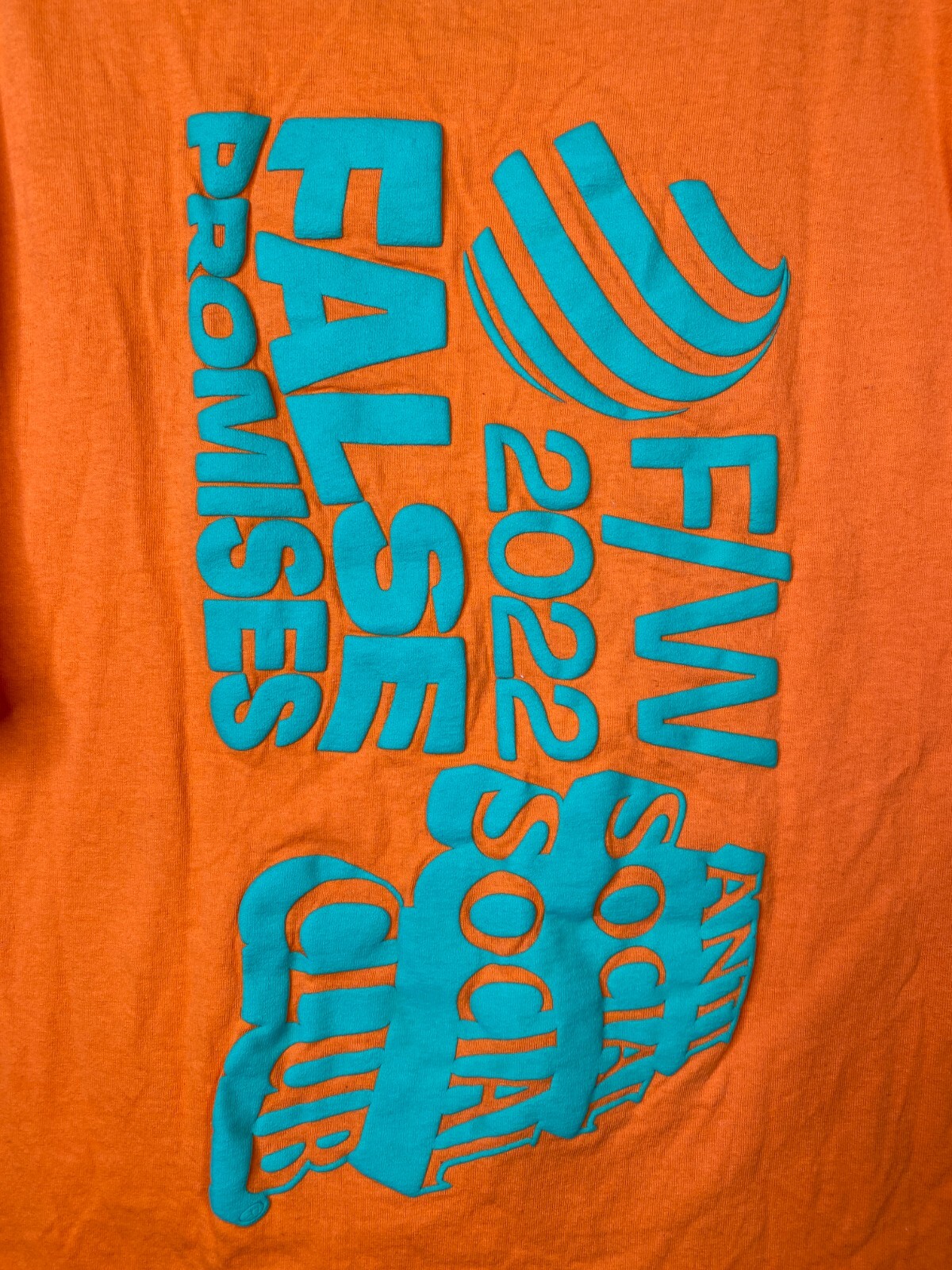 Anti Social Social Club T-Shirt Mens Large Orange False Promises F