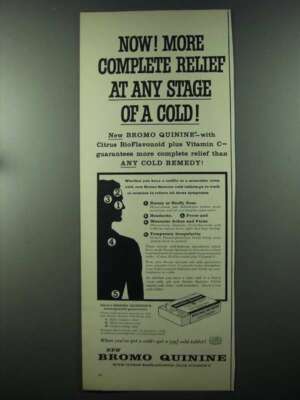 1956 Bromo Quinine Ad - More Complete Relief