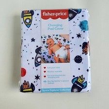NWT Fisher Price Baby Changing Pad Cover Space Explorer Plush 16"x32"